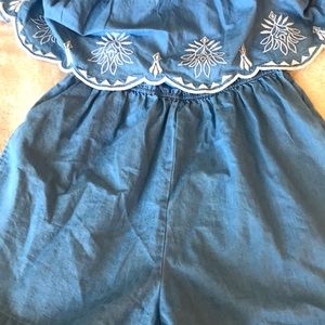 Strapless Blue Romper Size S